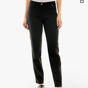 Zac &‎ Rachel Black Millennium Fabric Narrow Leg Casual Trousers Pants 18W